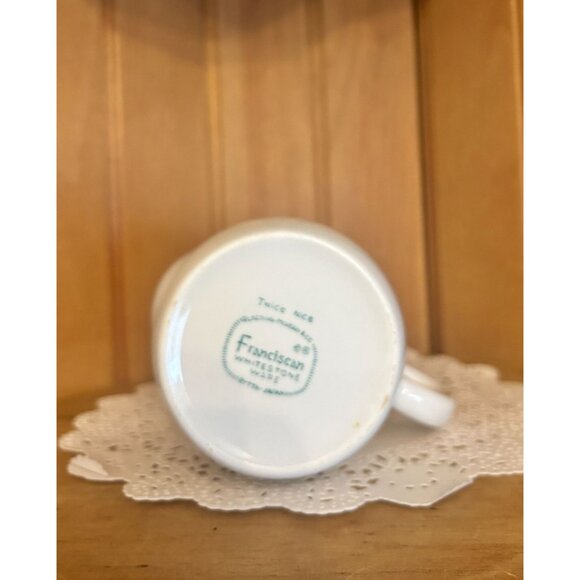 Vintage Franciscan Whitestone Ware USA Autumn Leaf Creamer Jug Twice Nice Patter - Picture 6 of 7